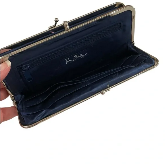 Vera Bradley Floral Clutch with Folk Art Design Kiss Lock Closure - Picture 5 of 9